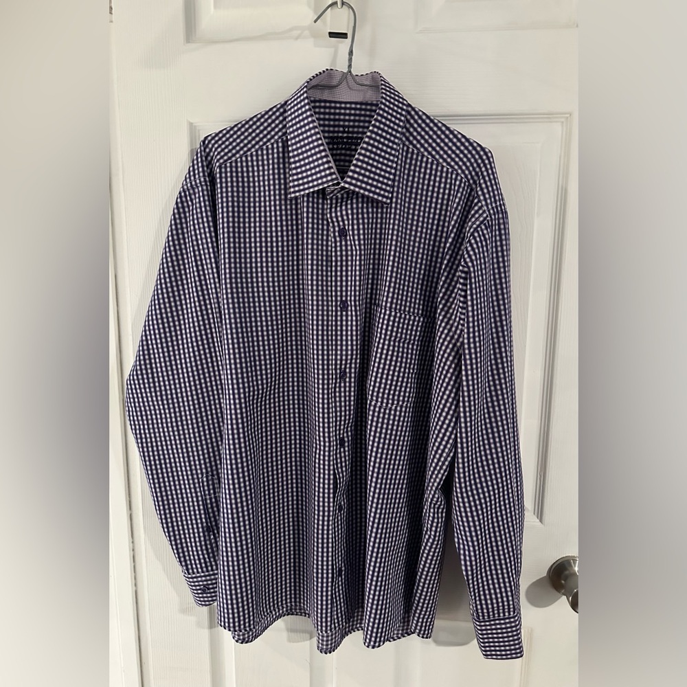 Marcello Men's Blue Checkered Shirt